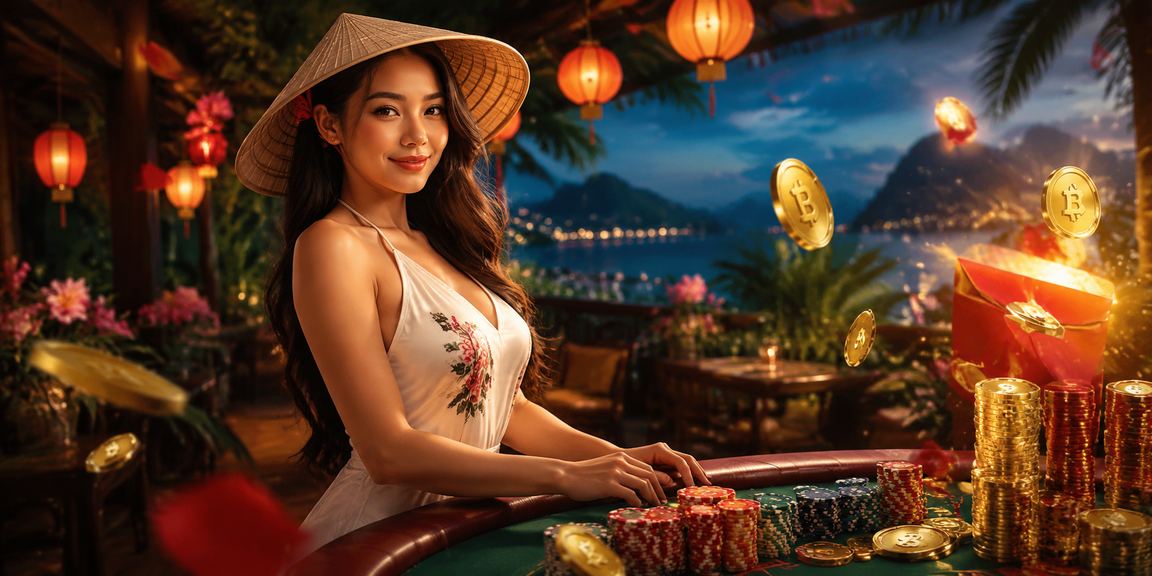 Không gian cá cược trực tuyến sôi động tại Việt Nam với màn hình hiển thị các ưu đãi và tỷ lệ cược